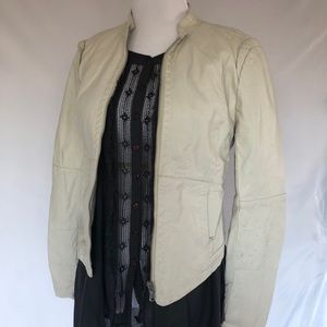 Bernardo (Collection) cream leather jacket